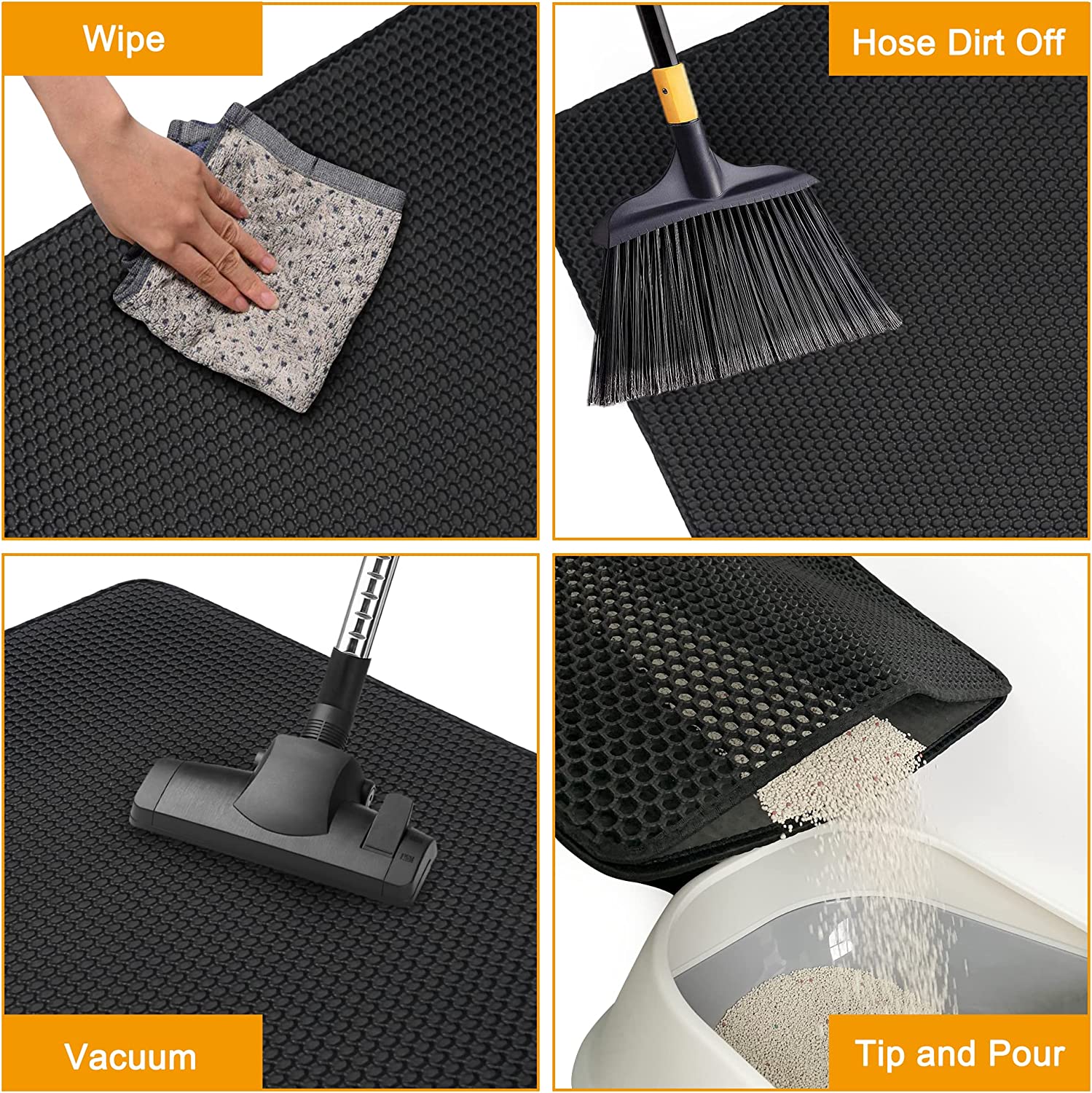 Honeycomb Double Layer Cat Litter Mats Urine Waterproof Scatter Control Catcher Litter EVA Cat Litter Trapping Mats